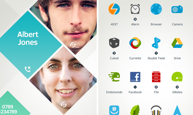 Screenshots of a new mobile phone platform
